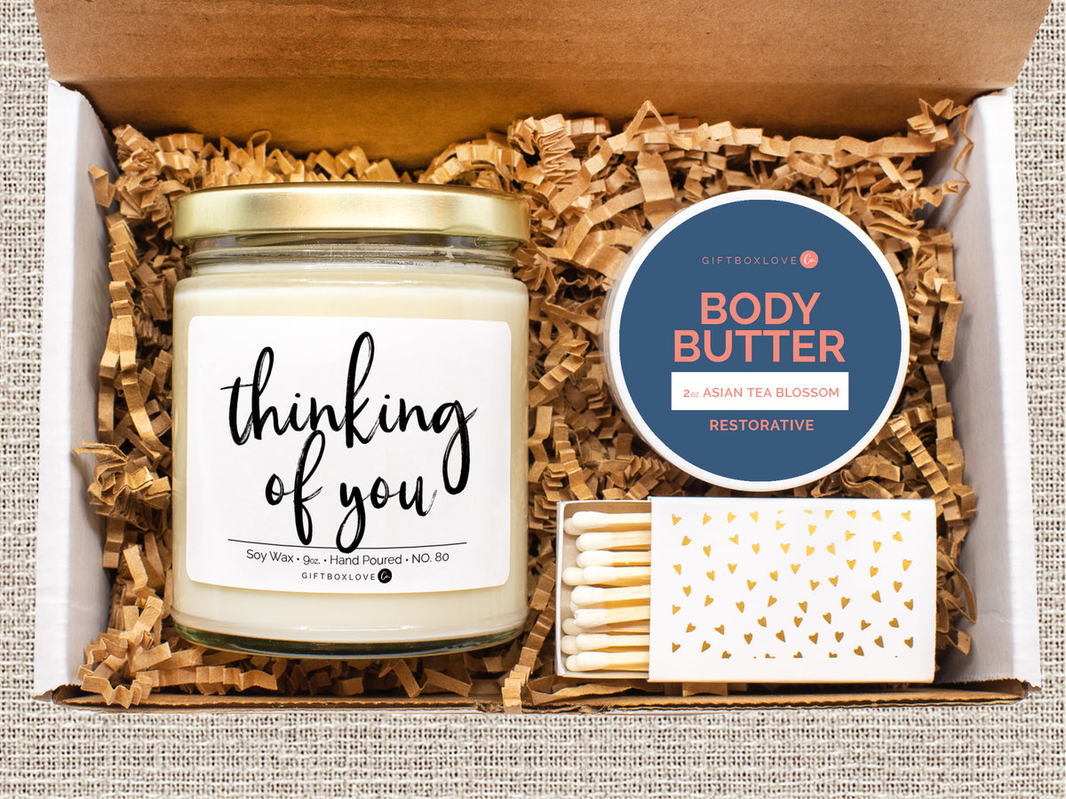 Thinking of You Message Candle Gift Box