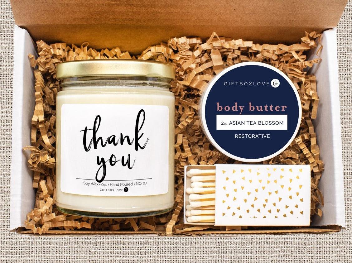 Thank You - Message Candle Candle Gift Box