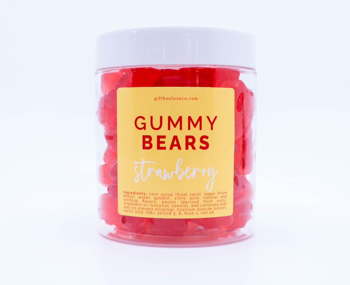 Merry Everything Candle Gift Box with Gummy Bears