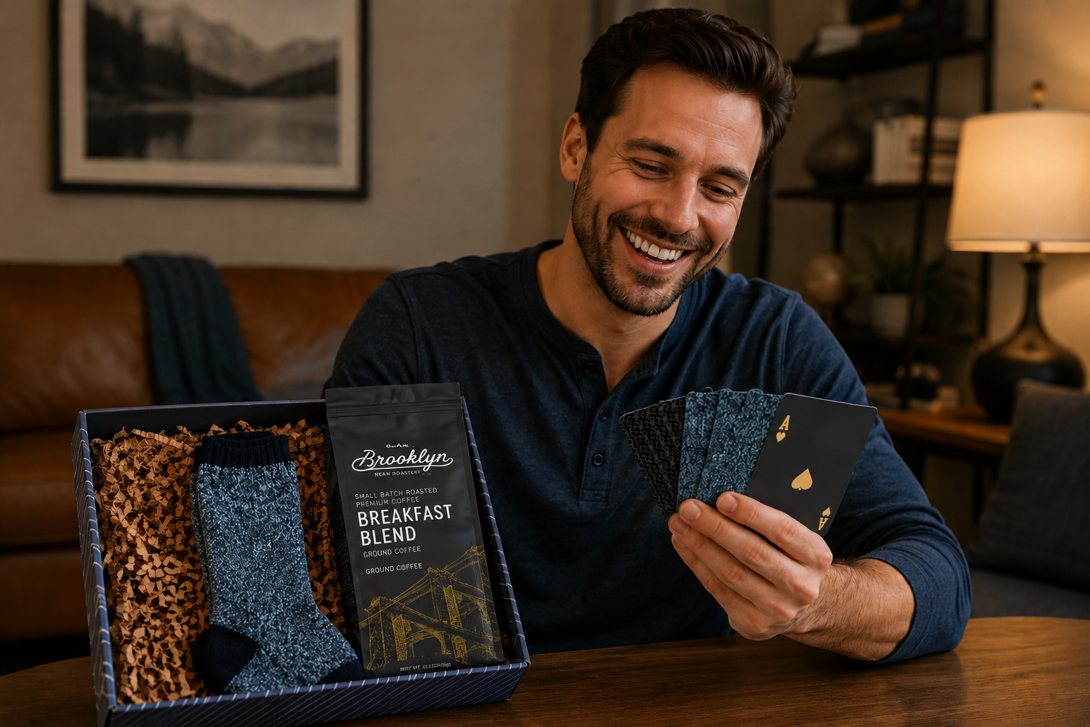 Last minute gifts for guys that still feel thoughtful. Ready to ship men’s gift boxes with snacks, tumblers, candles, and comfort. Ships the next business day.