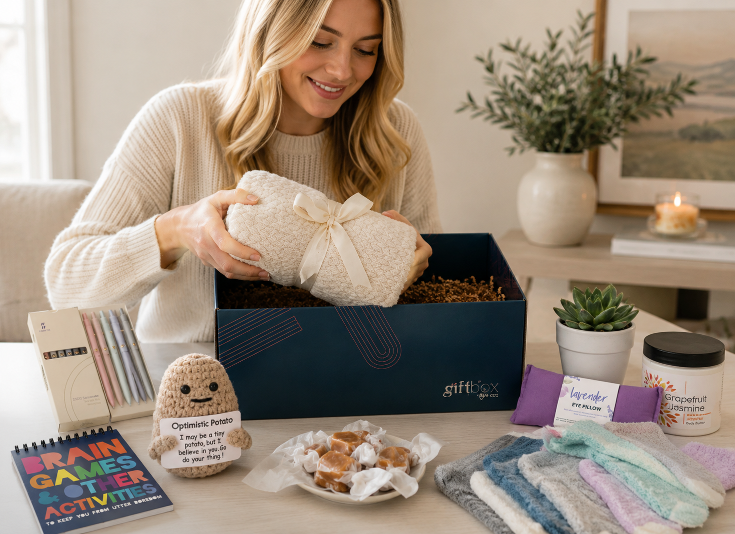 Build your own birthday gift box filled with personalized birthday favorites