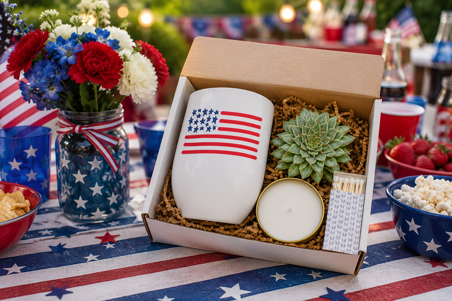 4th of July gift guide featuring patriotic gift boxes for every personality