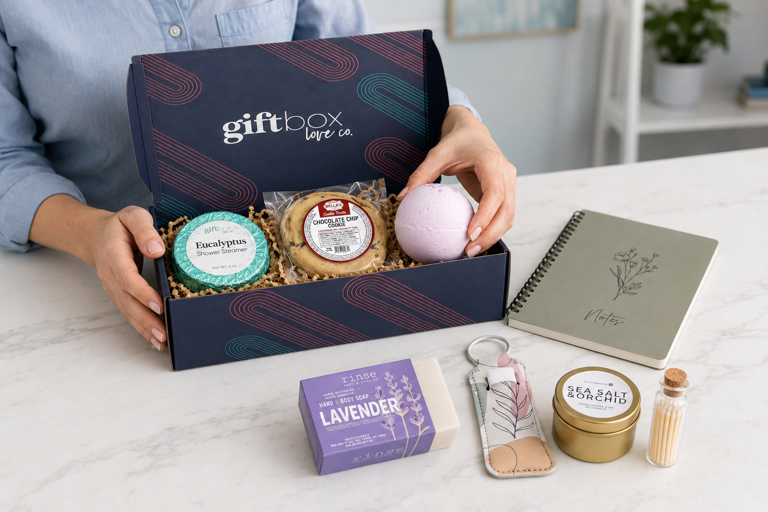 Custom gift box, the gift for someone hard to buy for, filled with personalized picks