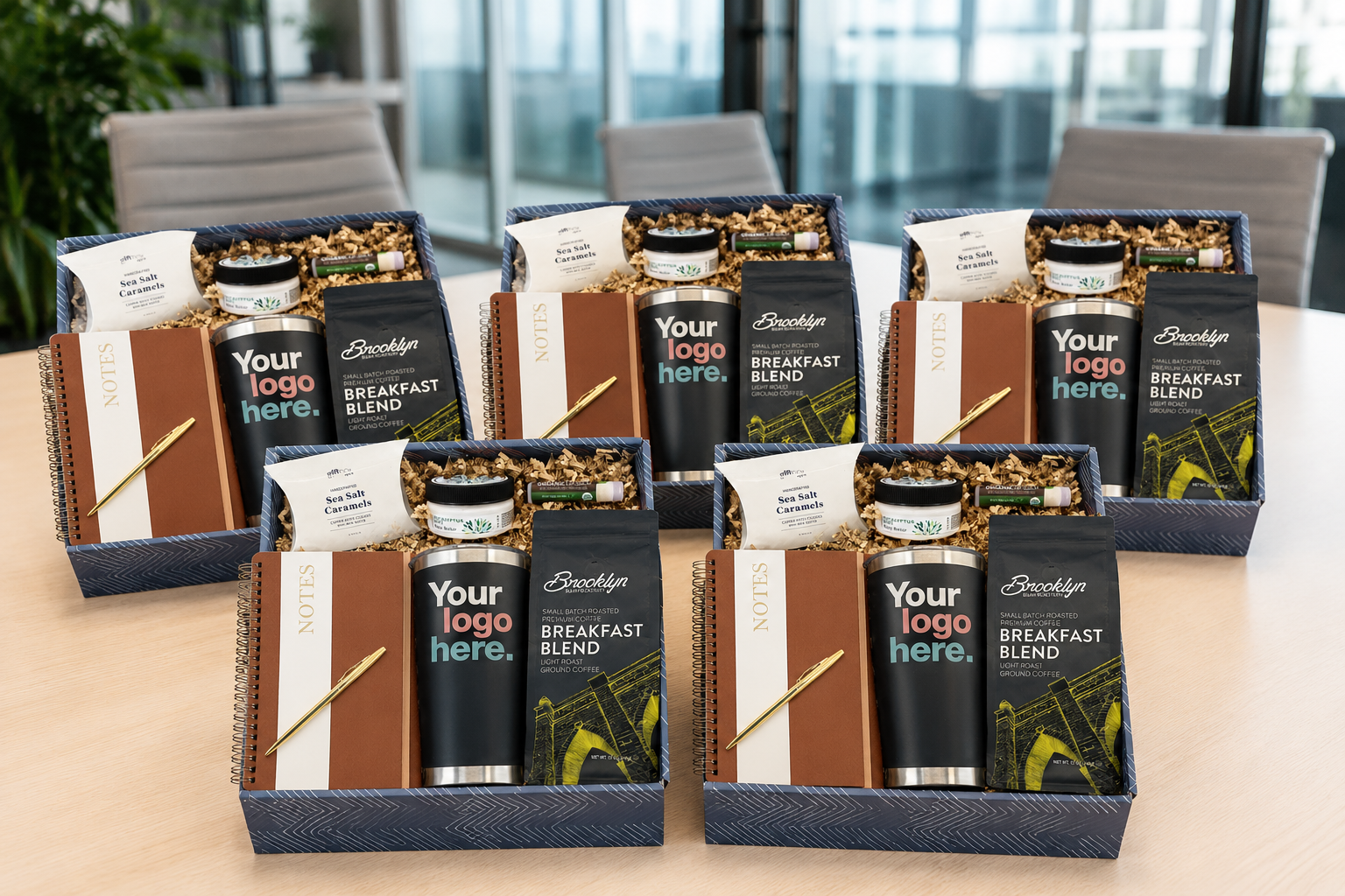 Employee appreciation gifts in curated boxes for coworkers and staff