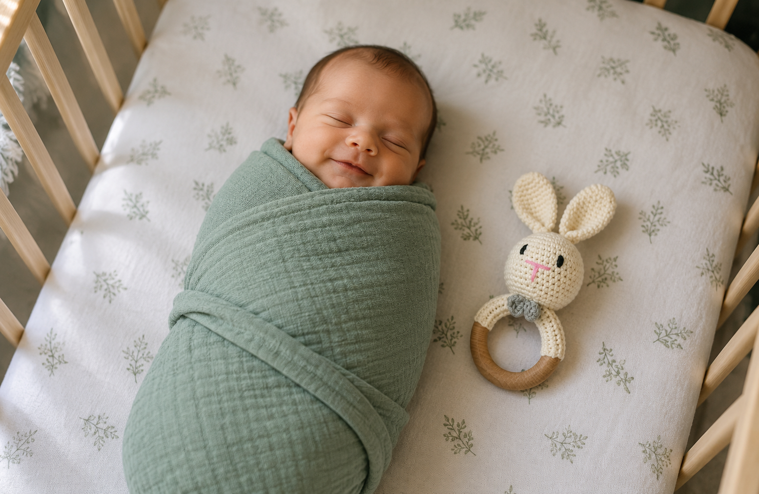 New baby gift ideas displayed in a soft and cozy welcome gift box