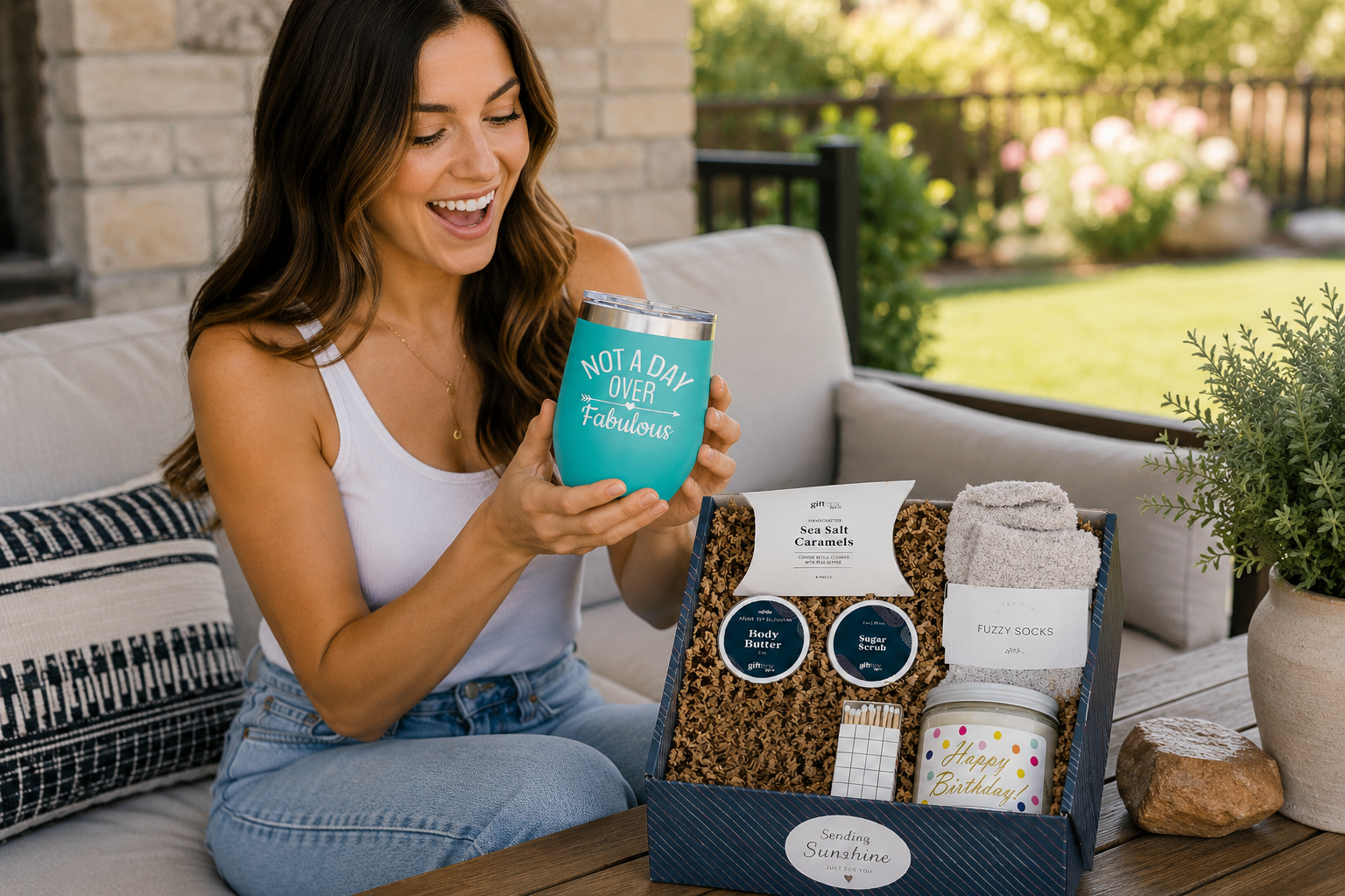 Easy birthday gift box curated for any recipient and ready to ship quickly