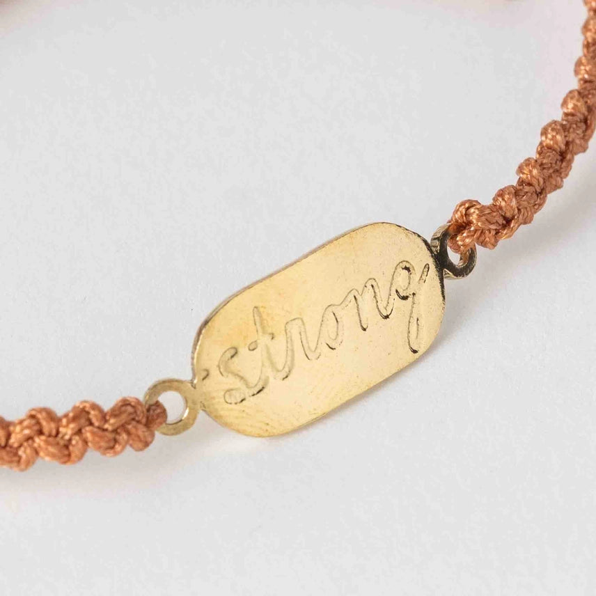Strong Engraved Adjustable Bracelet