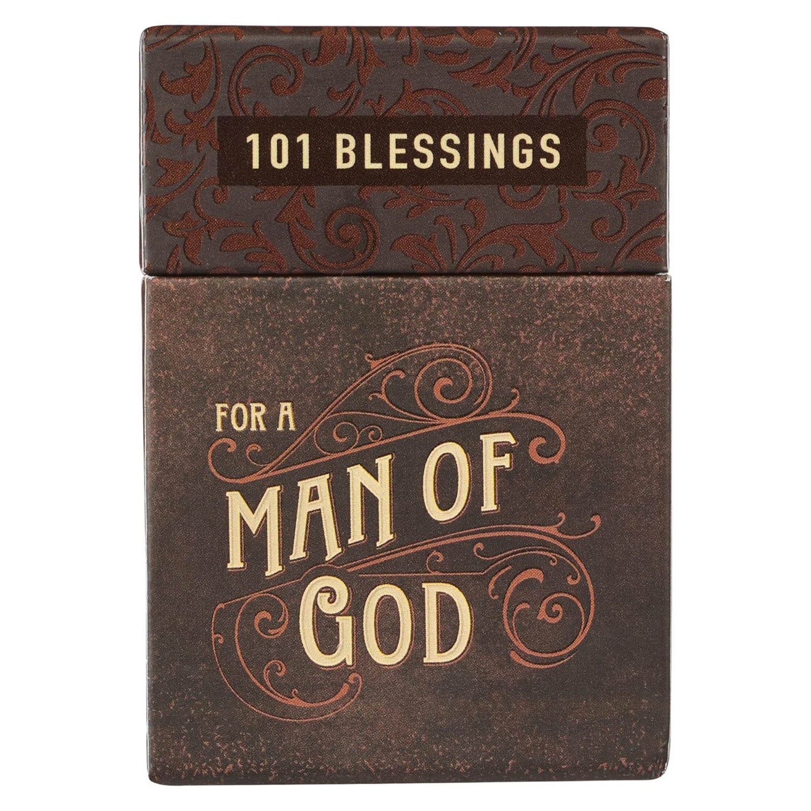 101 Blessings for a Man of God devotional cards in decorative keepsake box