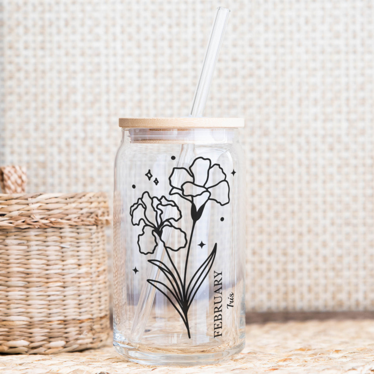 February Birth Flower Libby Glass – Iris