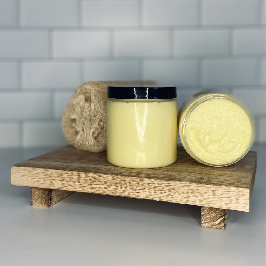 Lemon Pound Cake Sugar Scrub – Foaming Body Polish