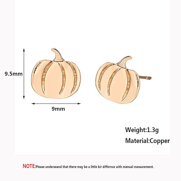 Pumpkin Stud Earrings