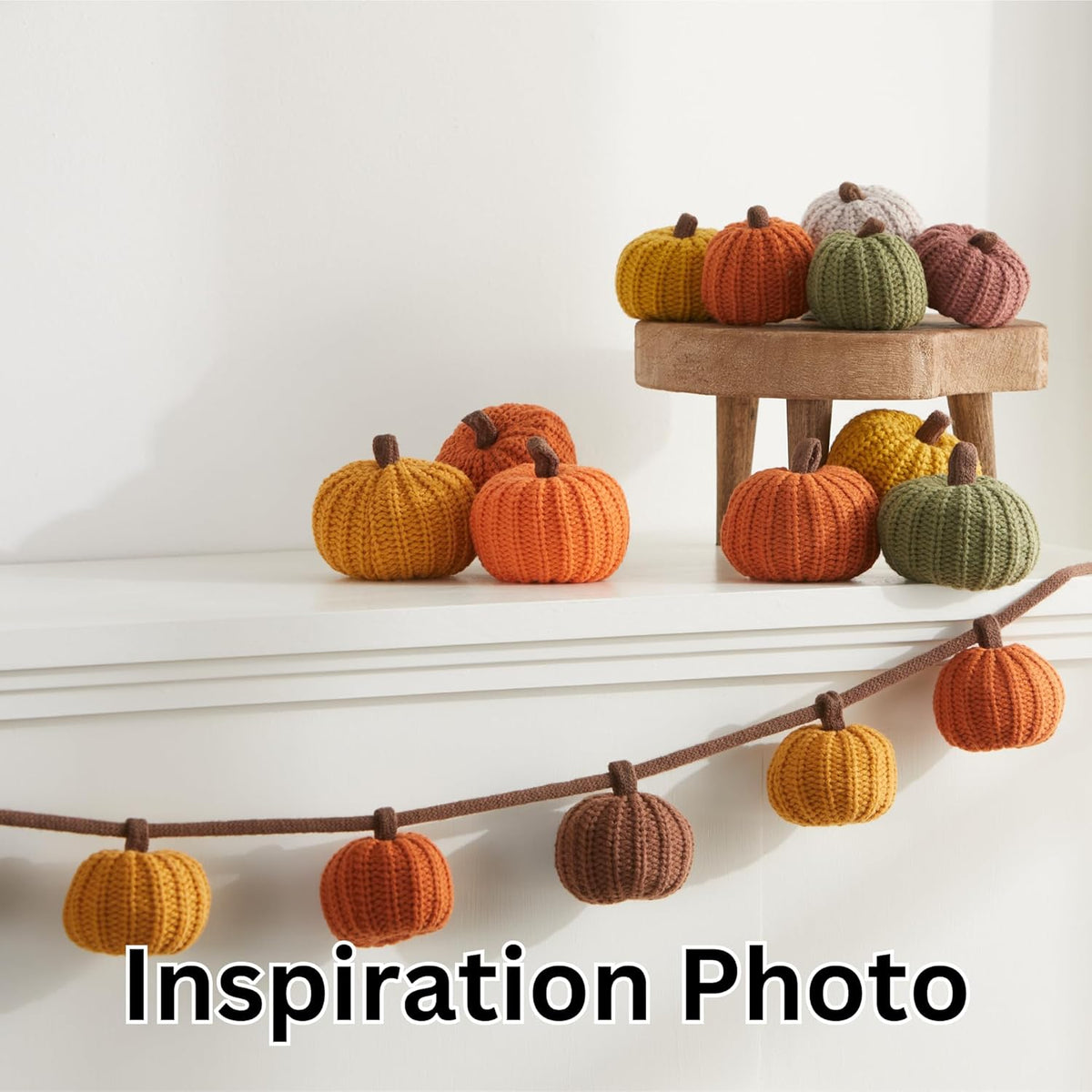 Mini Knit Pumpkins – Set of 5 Fall Decor