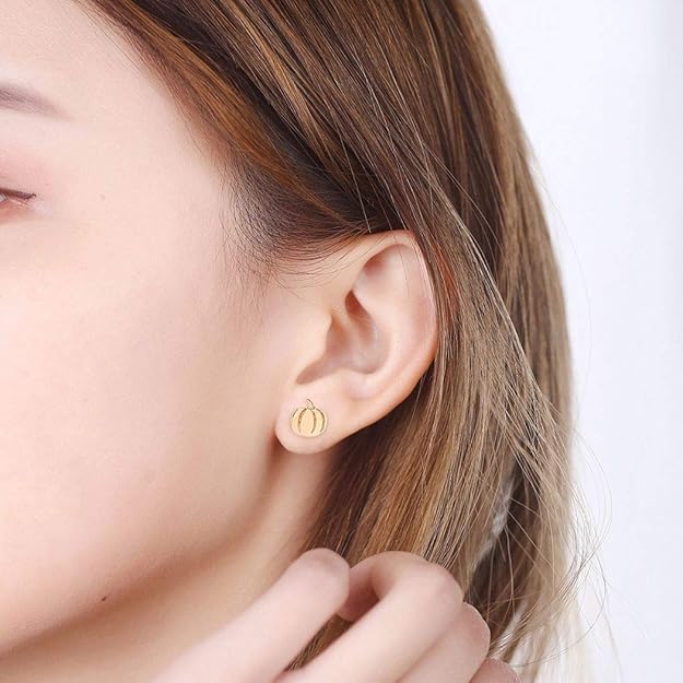 Pumpkin Stud Earrings