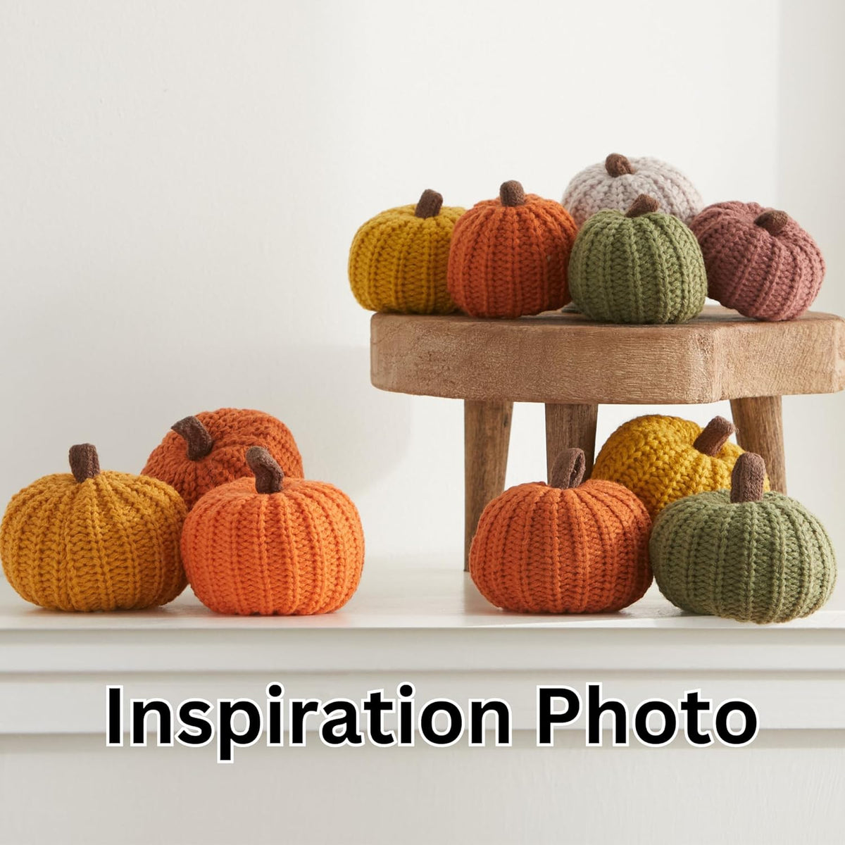 Mini Knit Pumpkins – Set of 5 Fall Decor