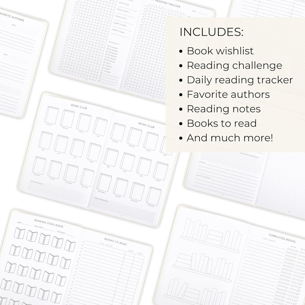 Beautiful Reading Journal for Book Lovers