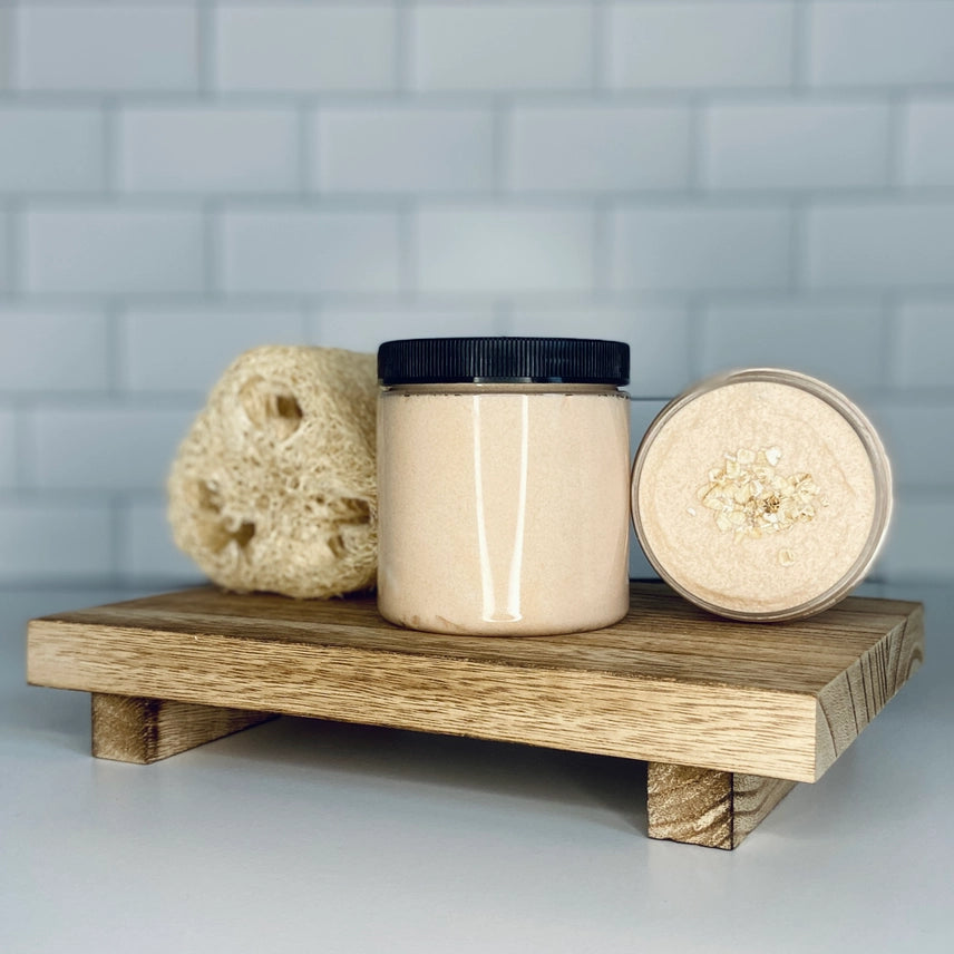 Oatmeal Milk & Honey Sugar Scrub – Foaming Body Polish