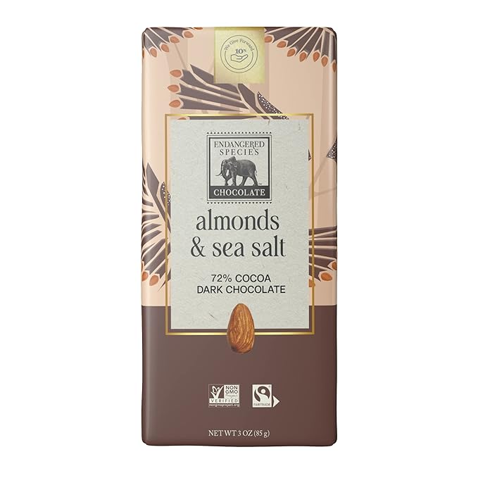 Almonds + Sea Salt Dark Chocolate Bar