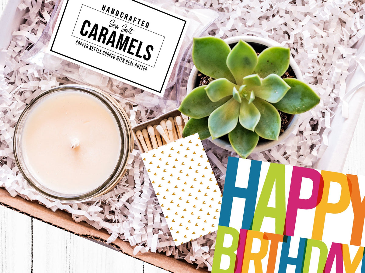 Happy Birthday Gift Box w/ Colorful Card