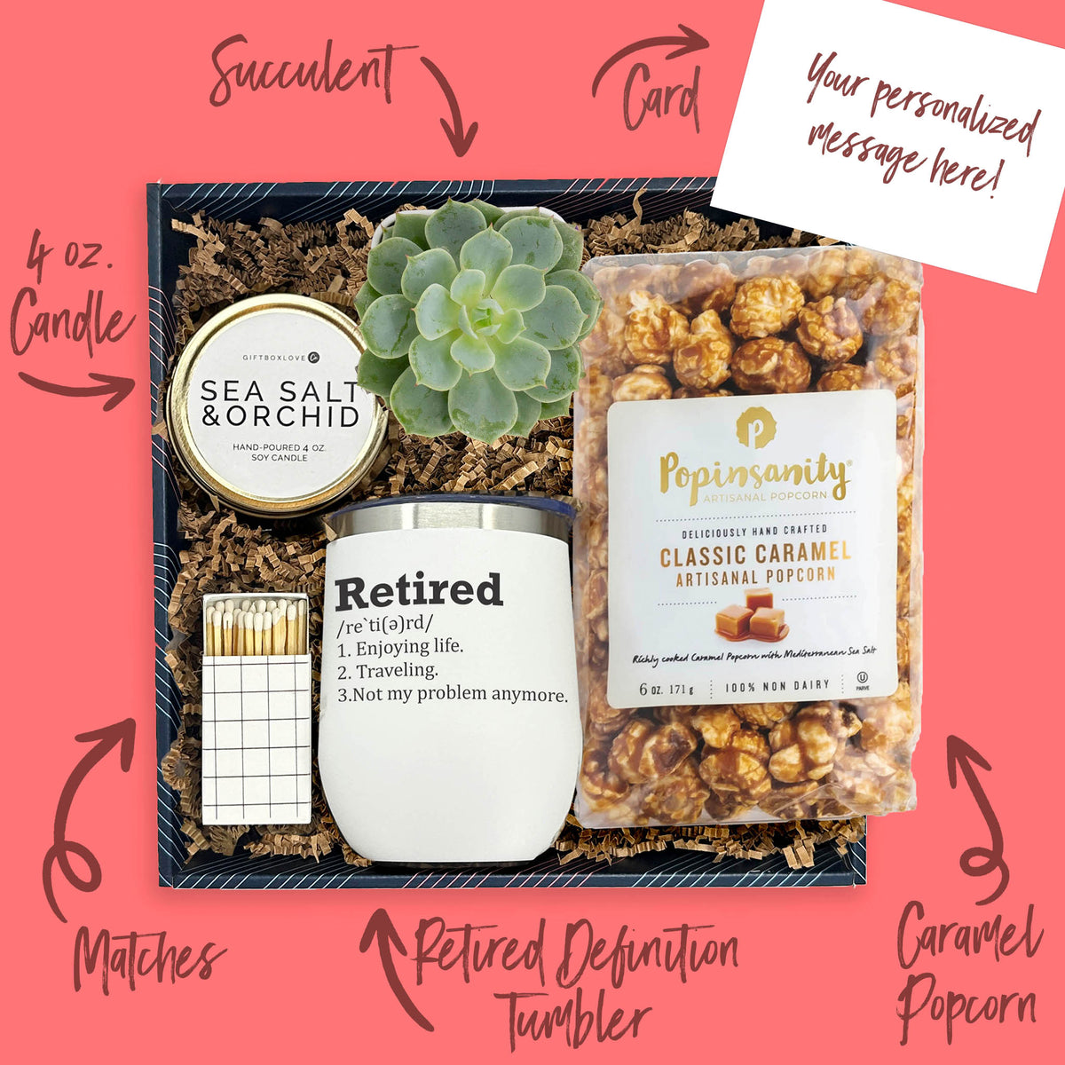 Retired Definition Personalized Tumbler Gift Box