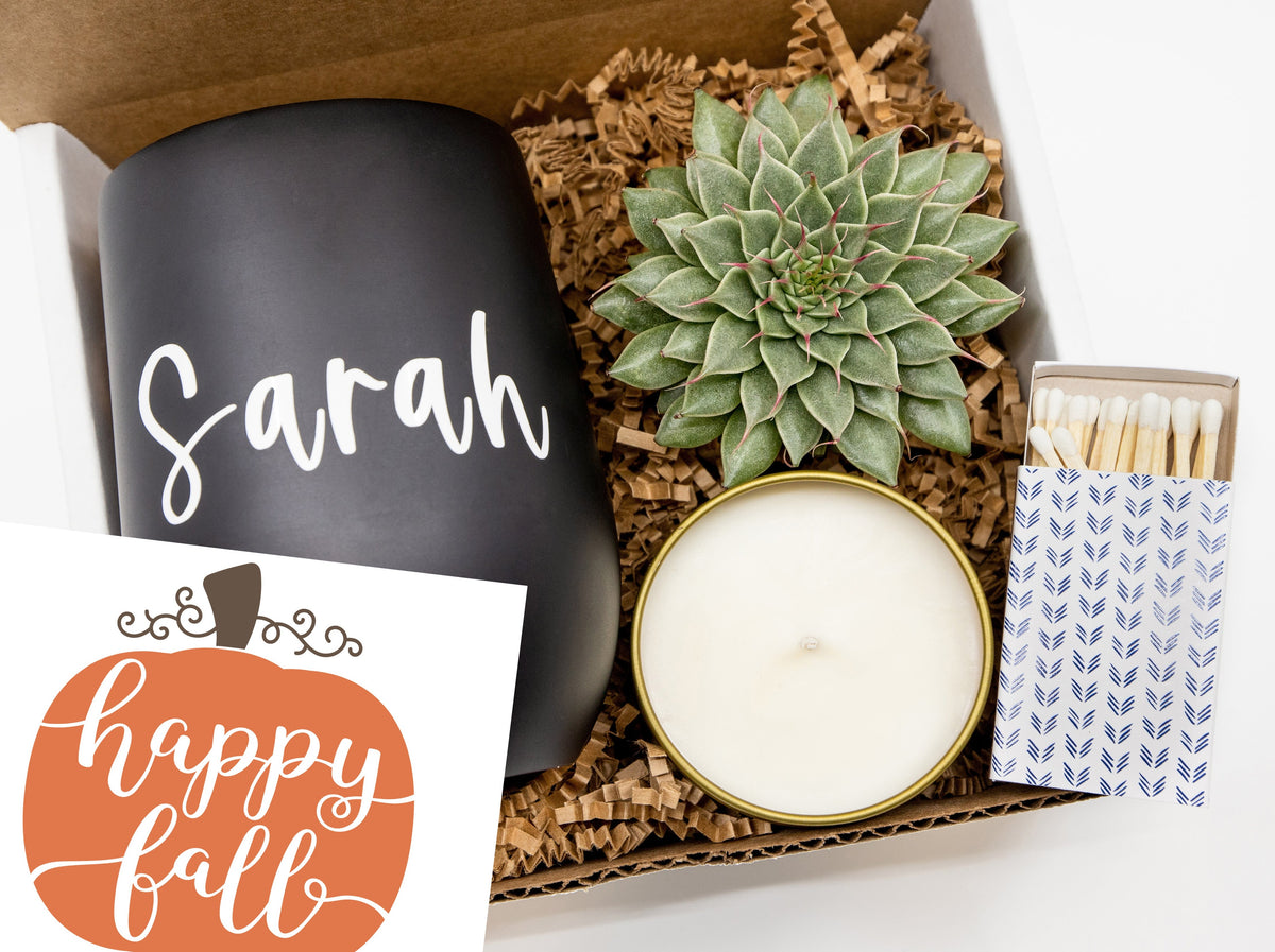 Happy Fall Personalized Tumbler Gift Box