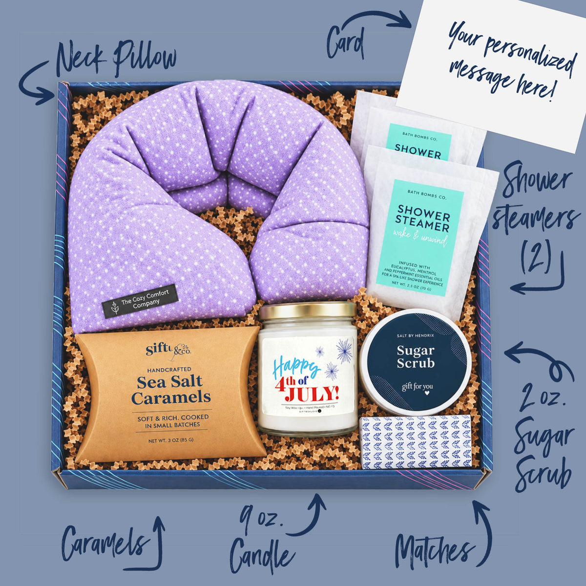 Fourth of July Sweet Treats and Self Care Gift Box