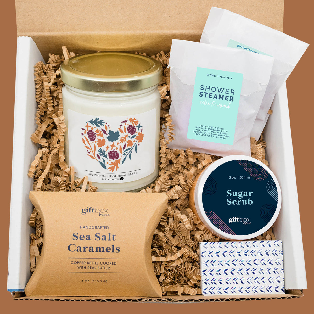 Thanksgiving Candle Gift Box with Caramels