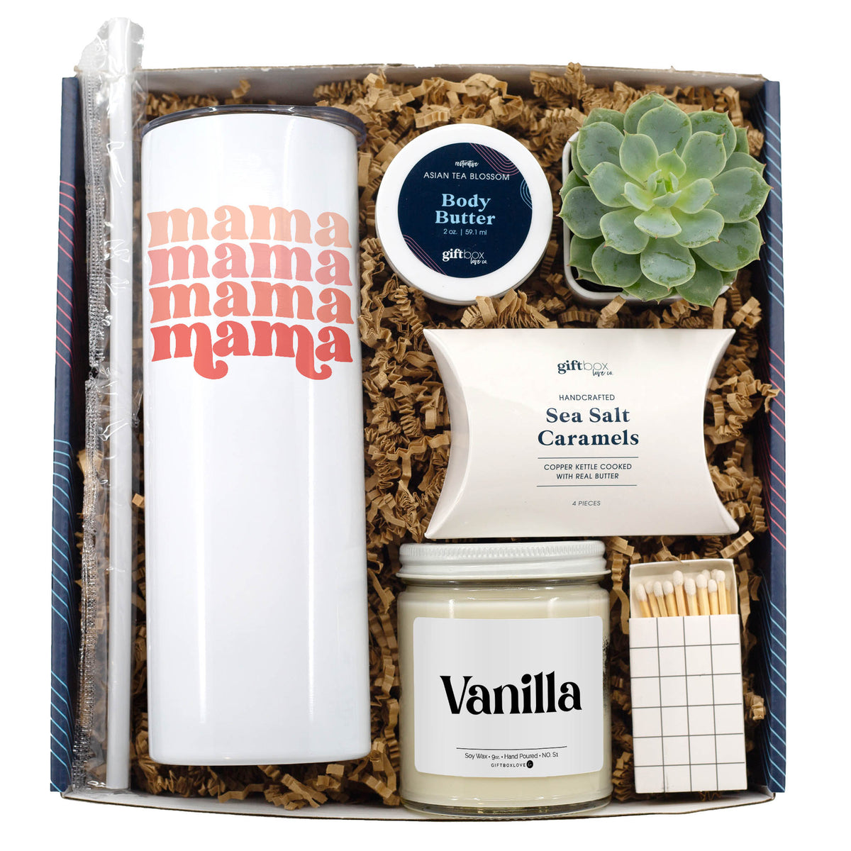 Mama Tumbler with Succulent Gift Box