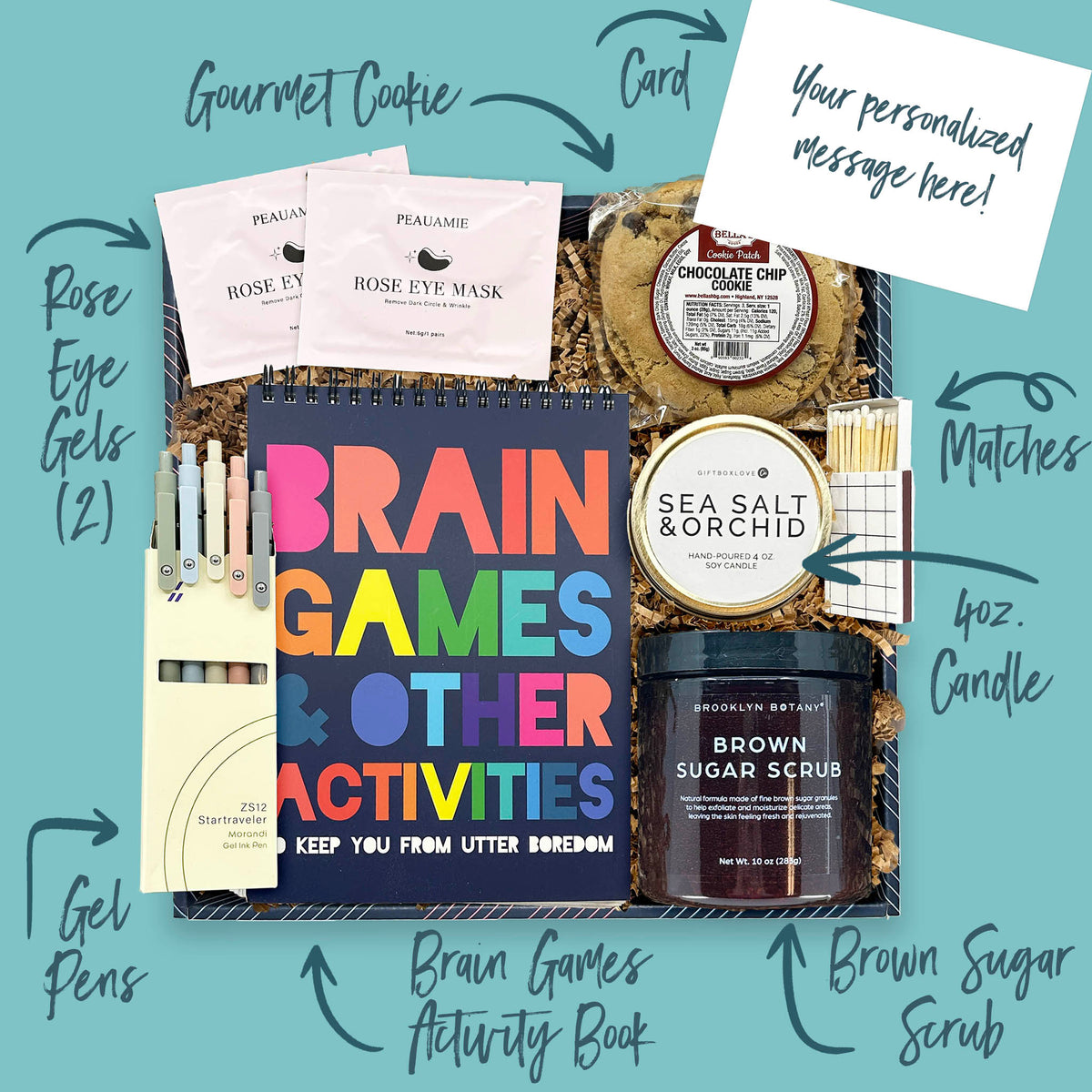 Brain Games & Spa Treats Gift Box