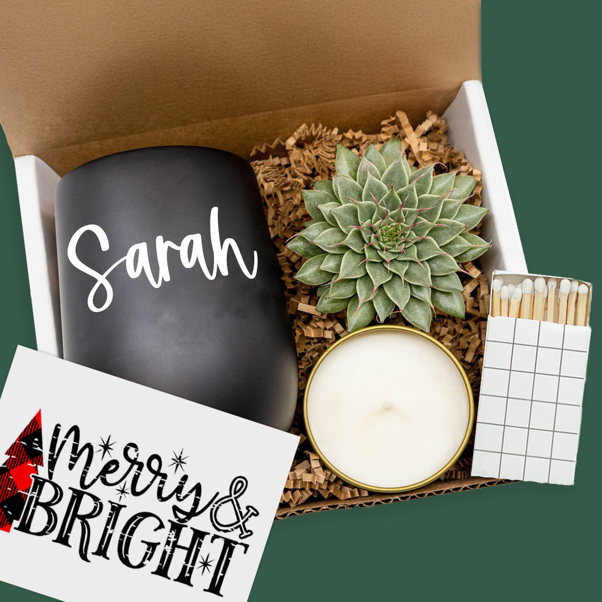 Merry Christmas Personalized Tumbler Box
