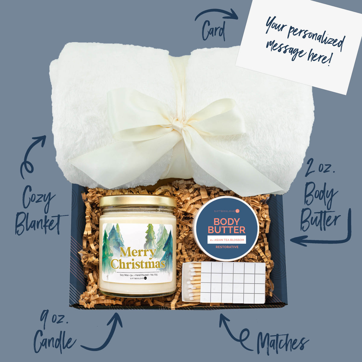 Merry Christmas Candle Gift Box