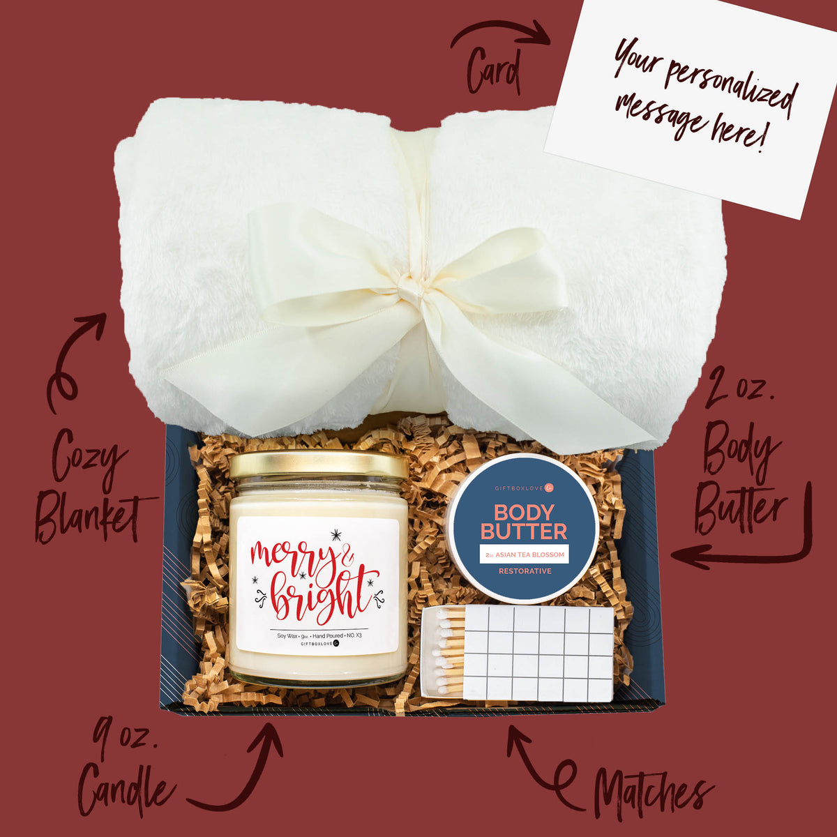 Merry and Bright Candle Gift Box