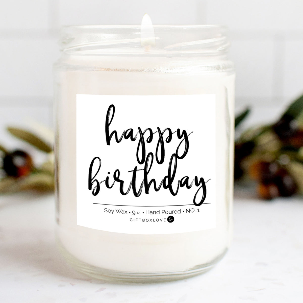 Happy Birthday - Vanilla Soy Wax Candle - 9 oz