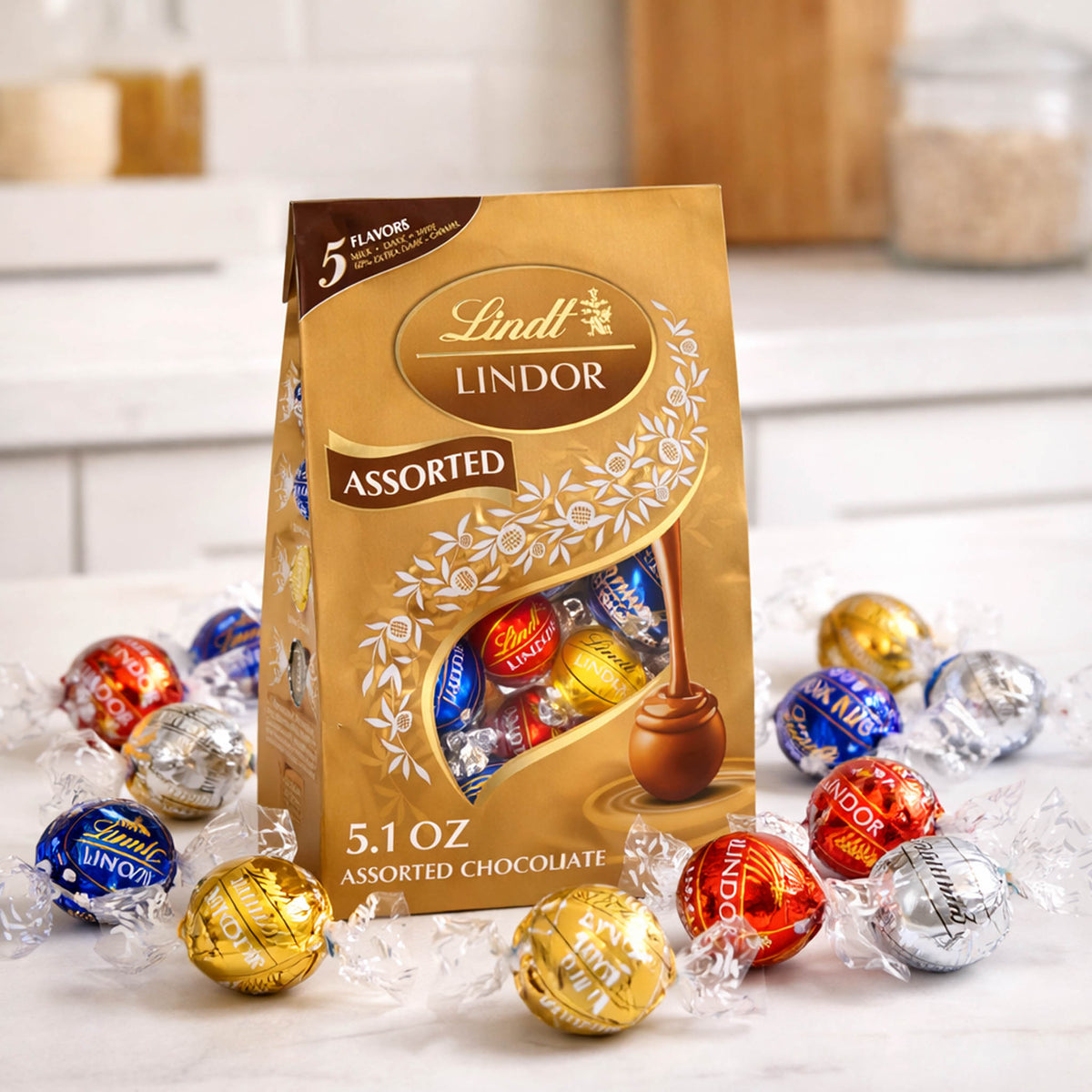 Gourmet Lindt LINDOR Chocolate Truffles 5.1 oz