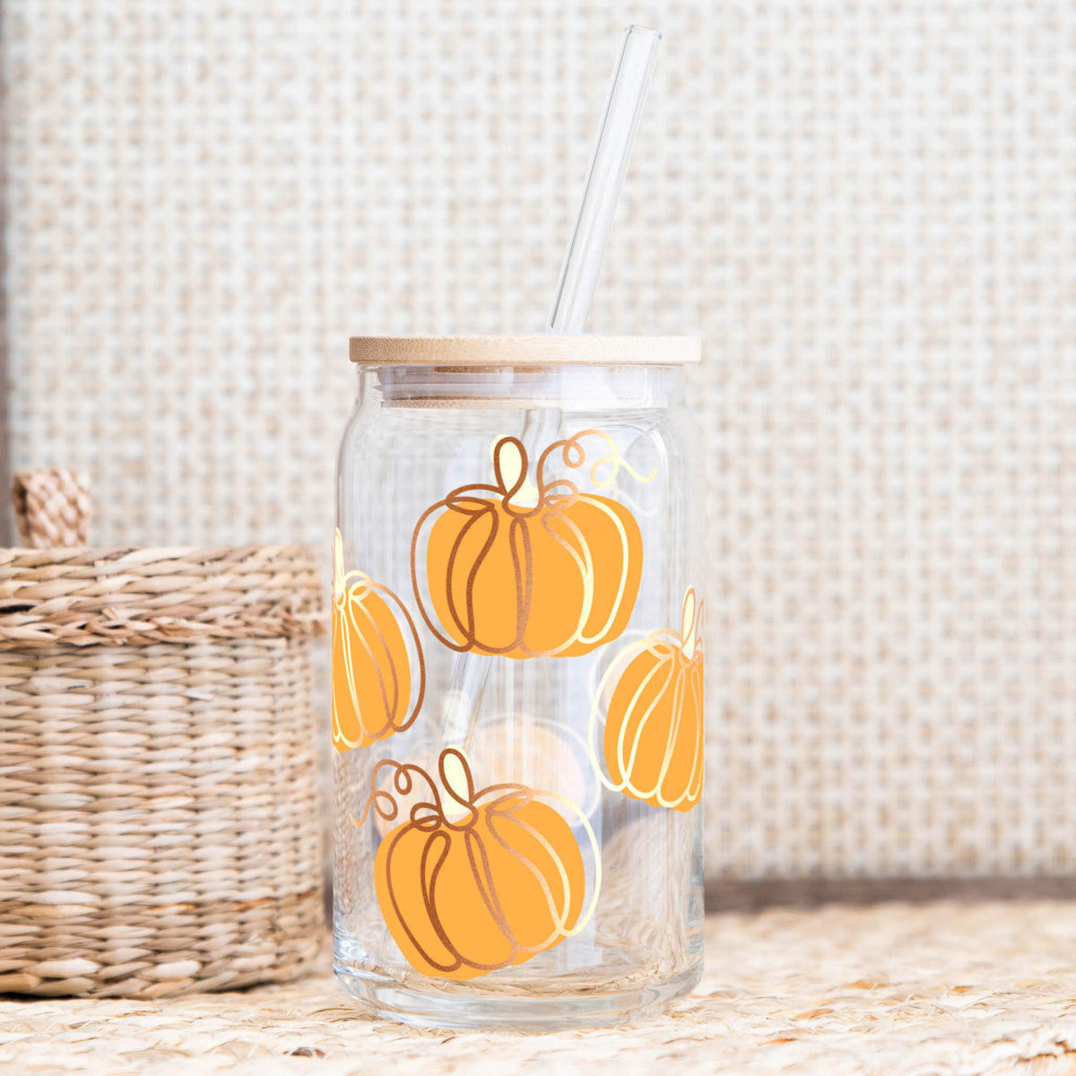 Iced Coffee Pumpkin Glass