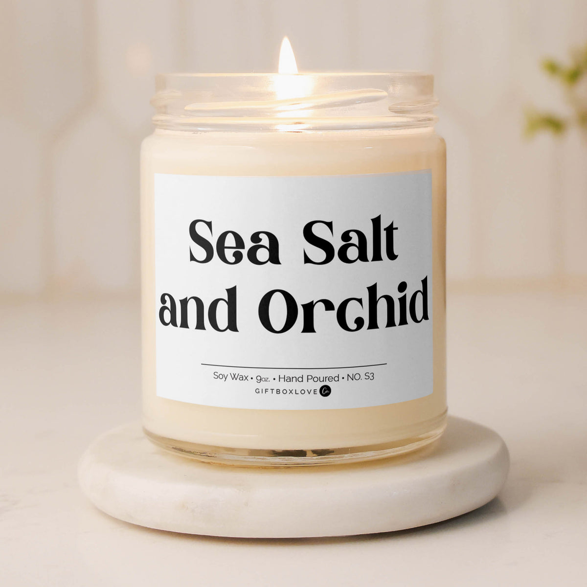 Sea Salt &amp; Orchid Soy Wax Candle - 9 oz