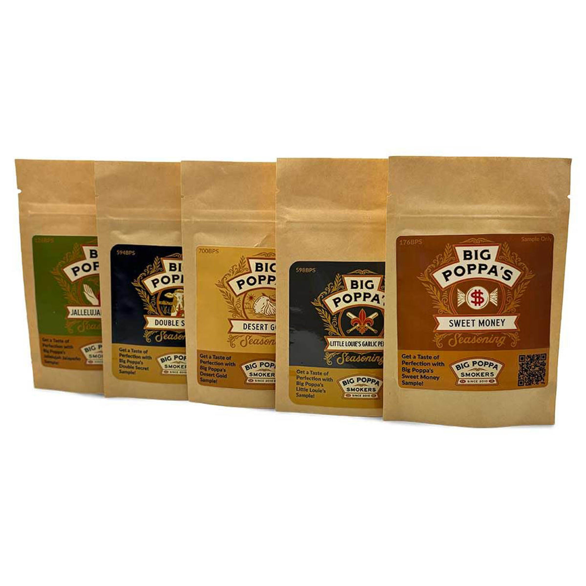 Big Poppas seasoning sampler pack with assorted spice blends