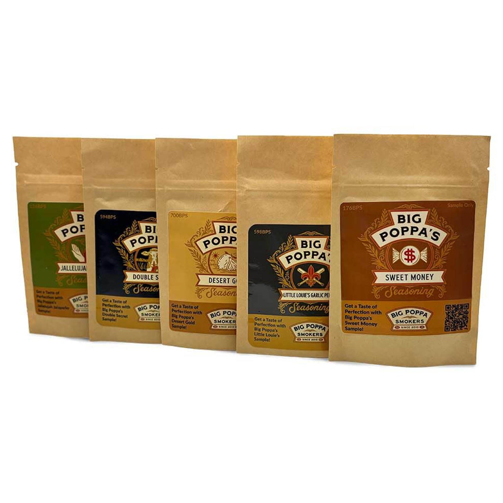 Big Poppas seasoning sampler pack with assorted spice blends