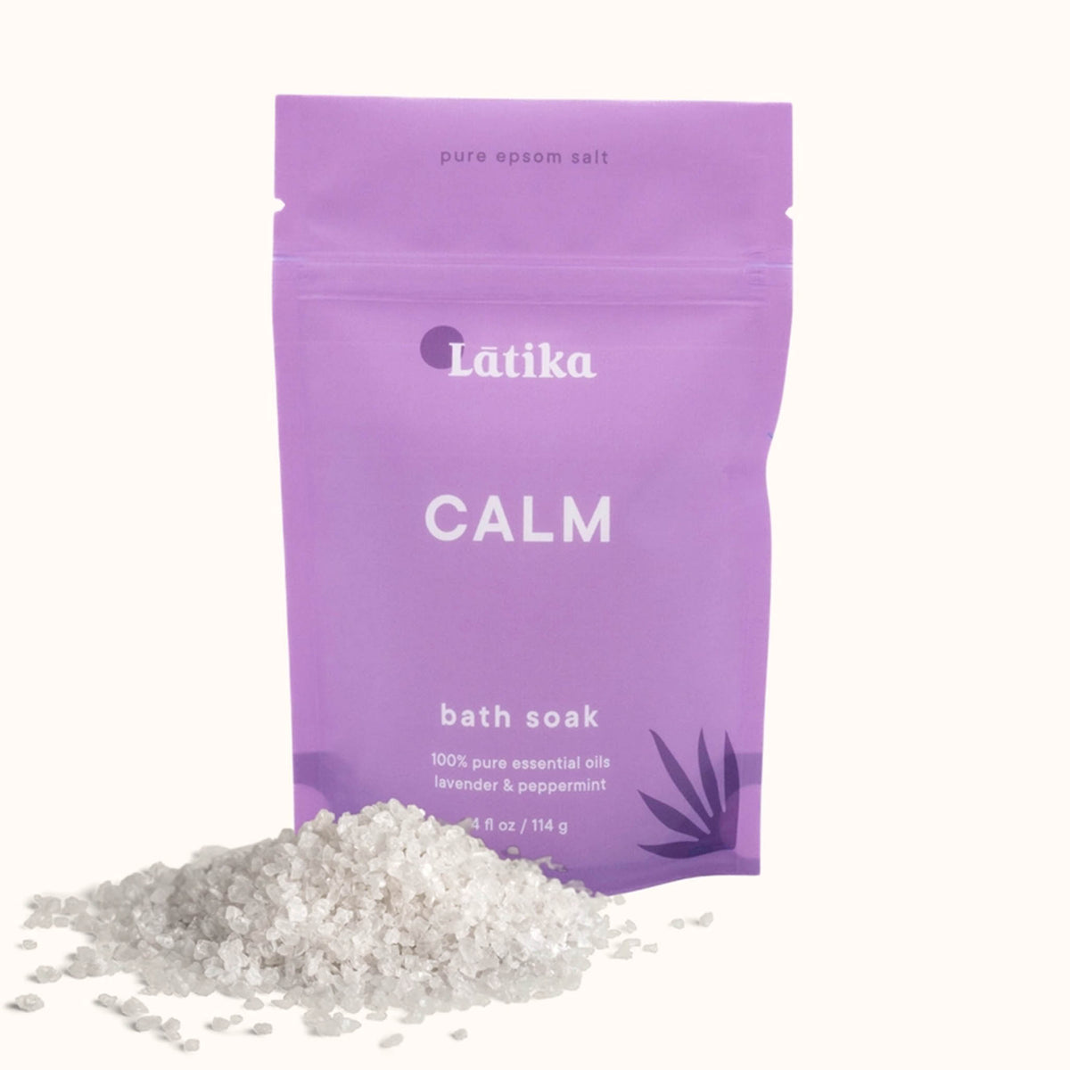 Calm lavender and peppermint Epsom salt bath soak