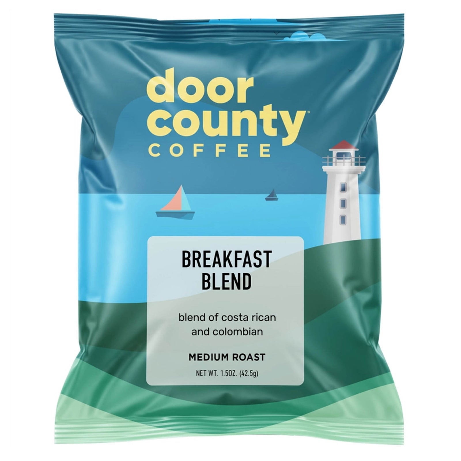 Bag of Door County Coffee Breakfast Blend, perfect for gift boxes and coffee lovers