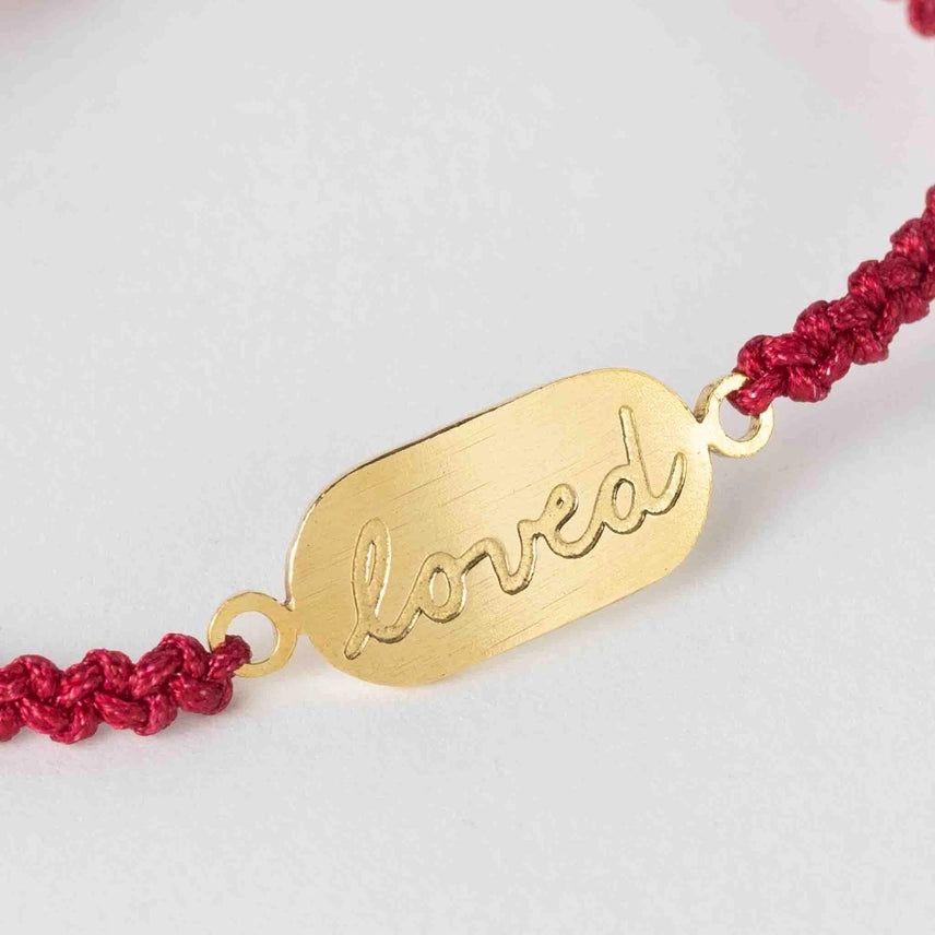 Love Engraved Adjustable Bracelet