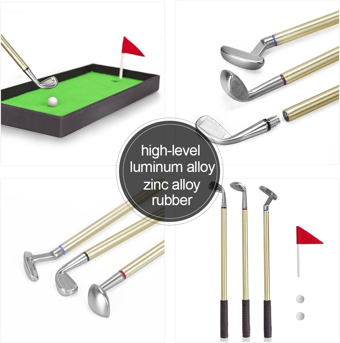 Mini Desktop Golf Pen Set with Putting Green