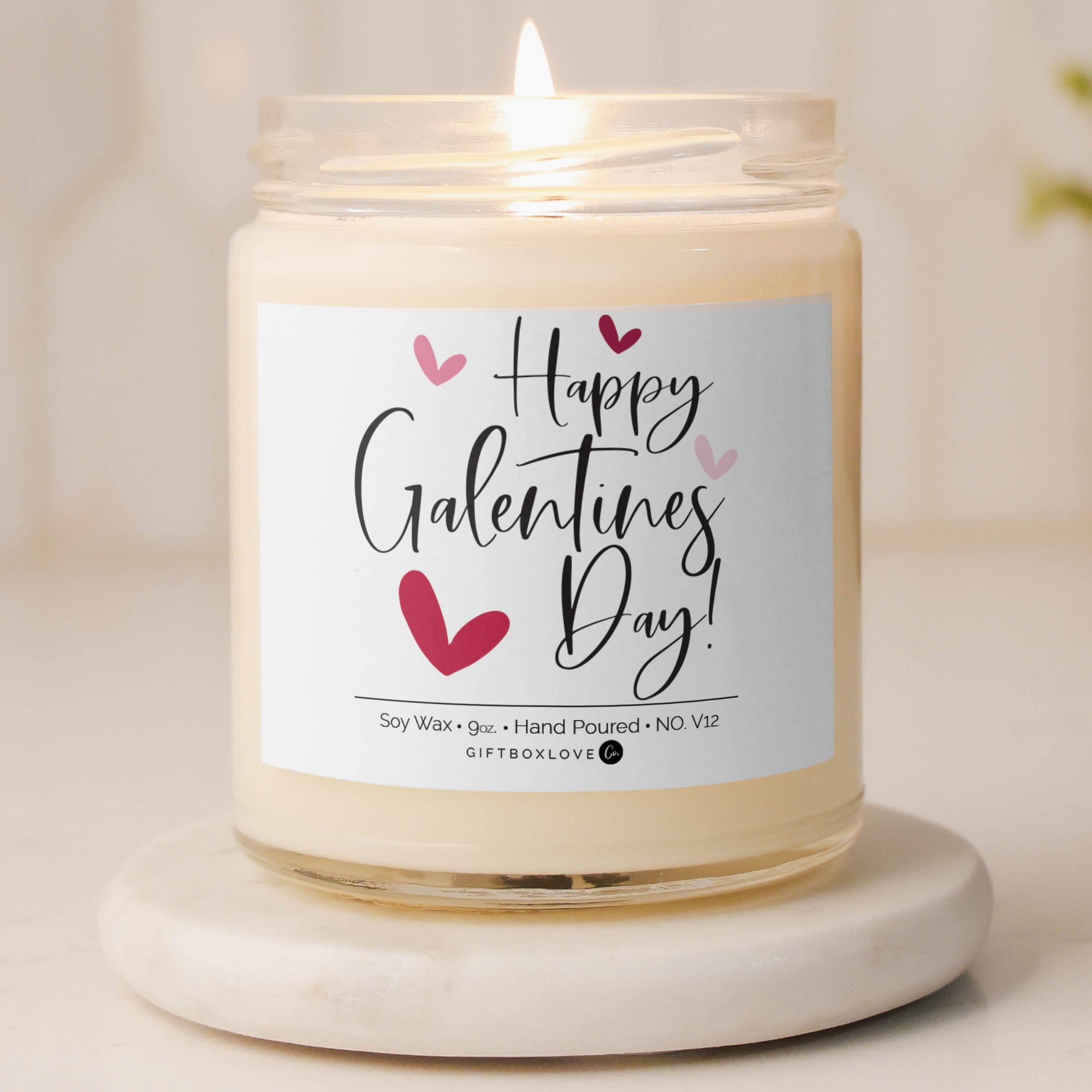 Happy Galentine’s Day 9 oz Sea Salt & Orchid soy wax candle, a refreshing and thoughtful gift to celebrate friendship and show your besties love.