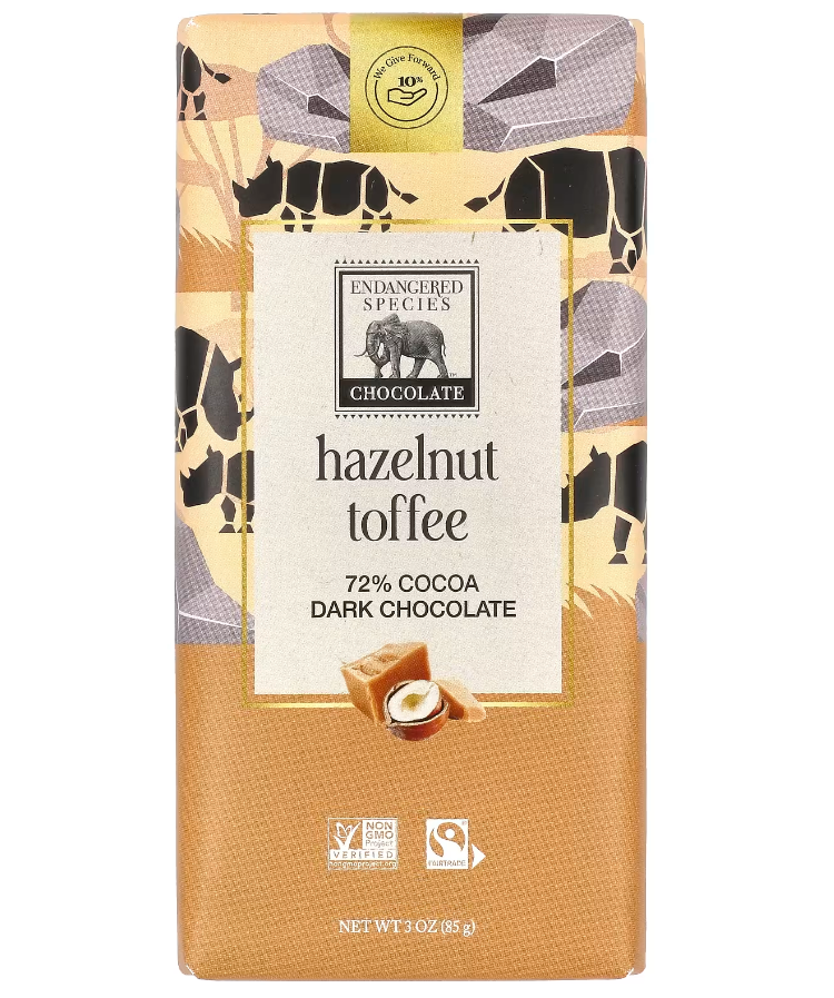 Hazelnut Toffee + Dark Chocolate Bar