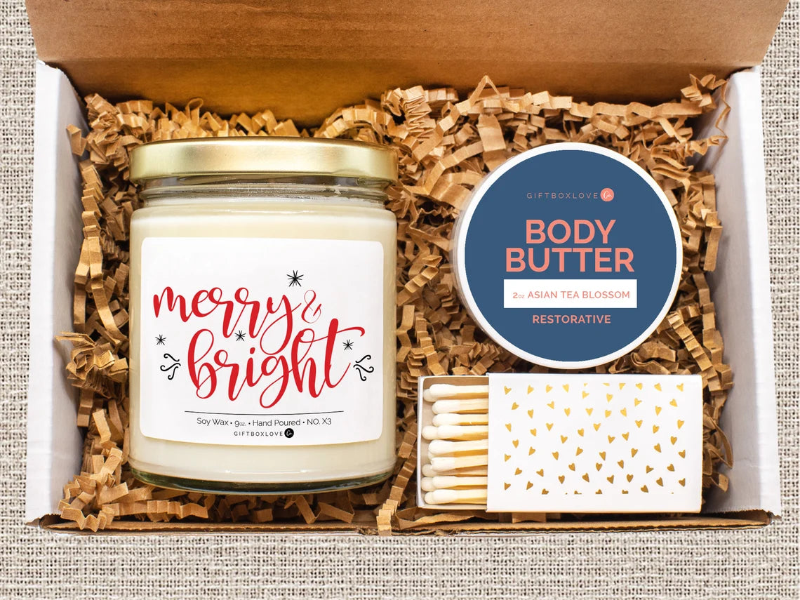 Merry and Bright Candle Gift Box