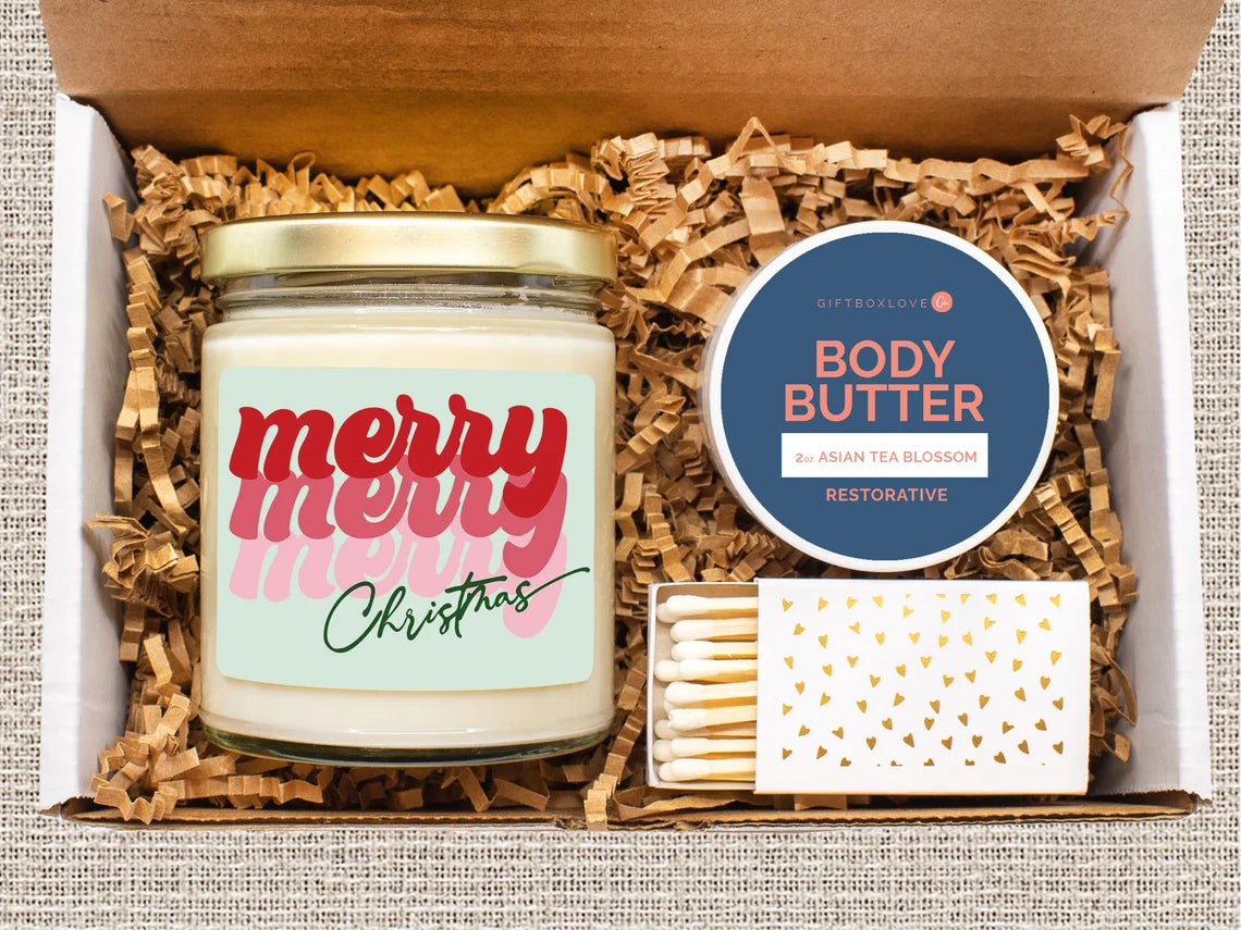 Merry Merry Merry Christmas Candle Gift Box
