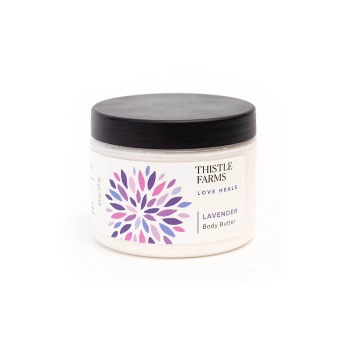 Thistle Farms lavender body butter jar