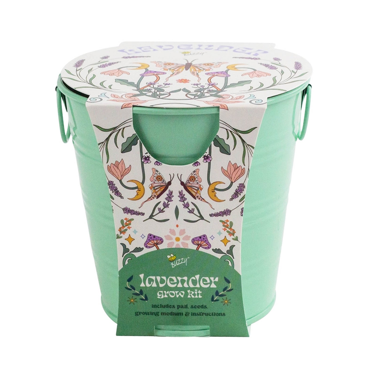 lavender grow kit with decorative planter seeds and growing medium