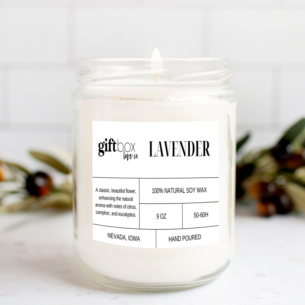 Lavender Soy Wax Candle - 9 oz