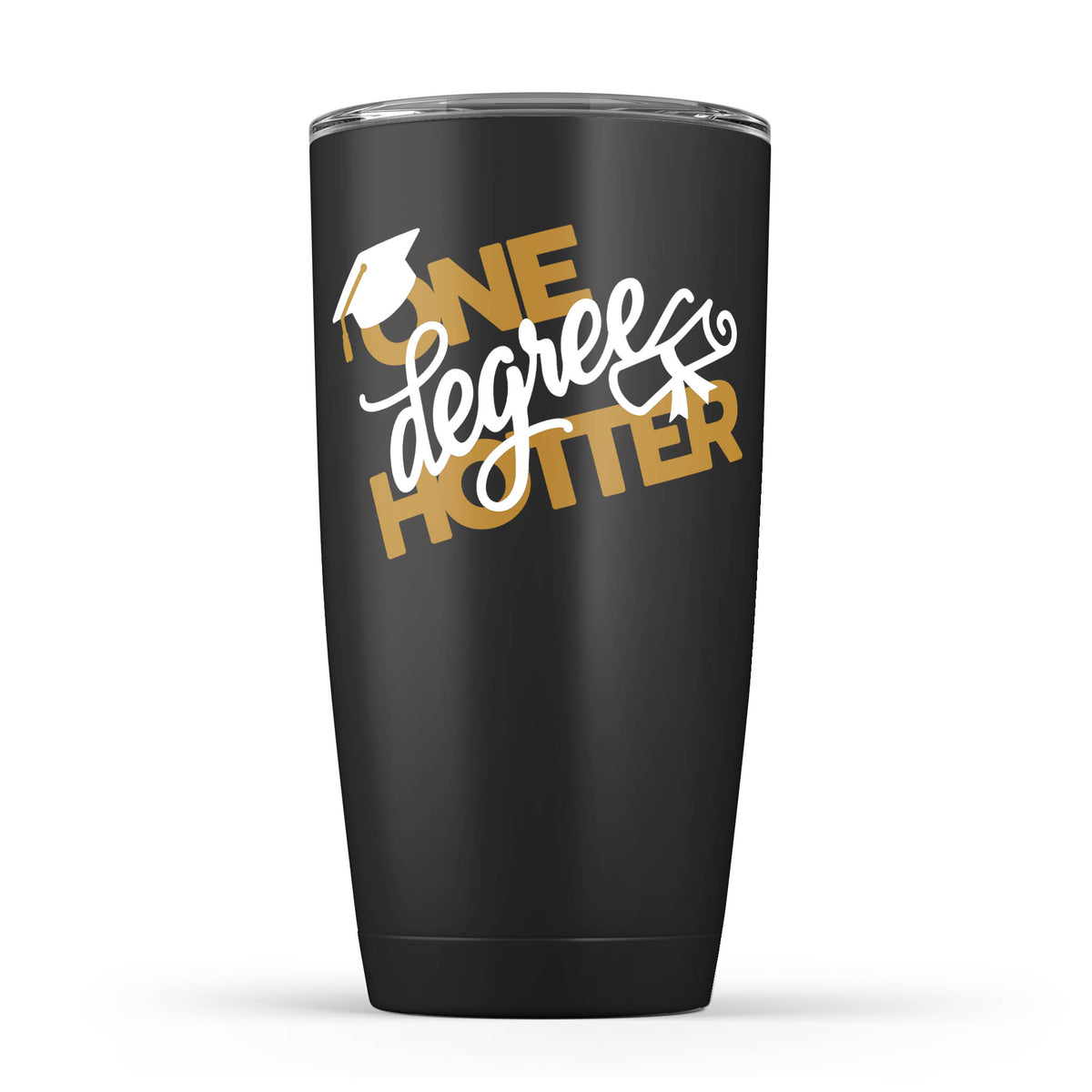 black one degree hotter graduation tumbler