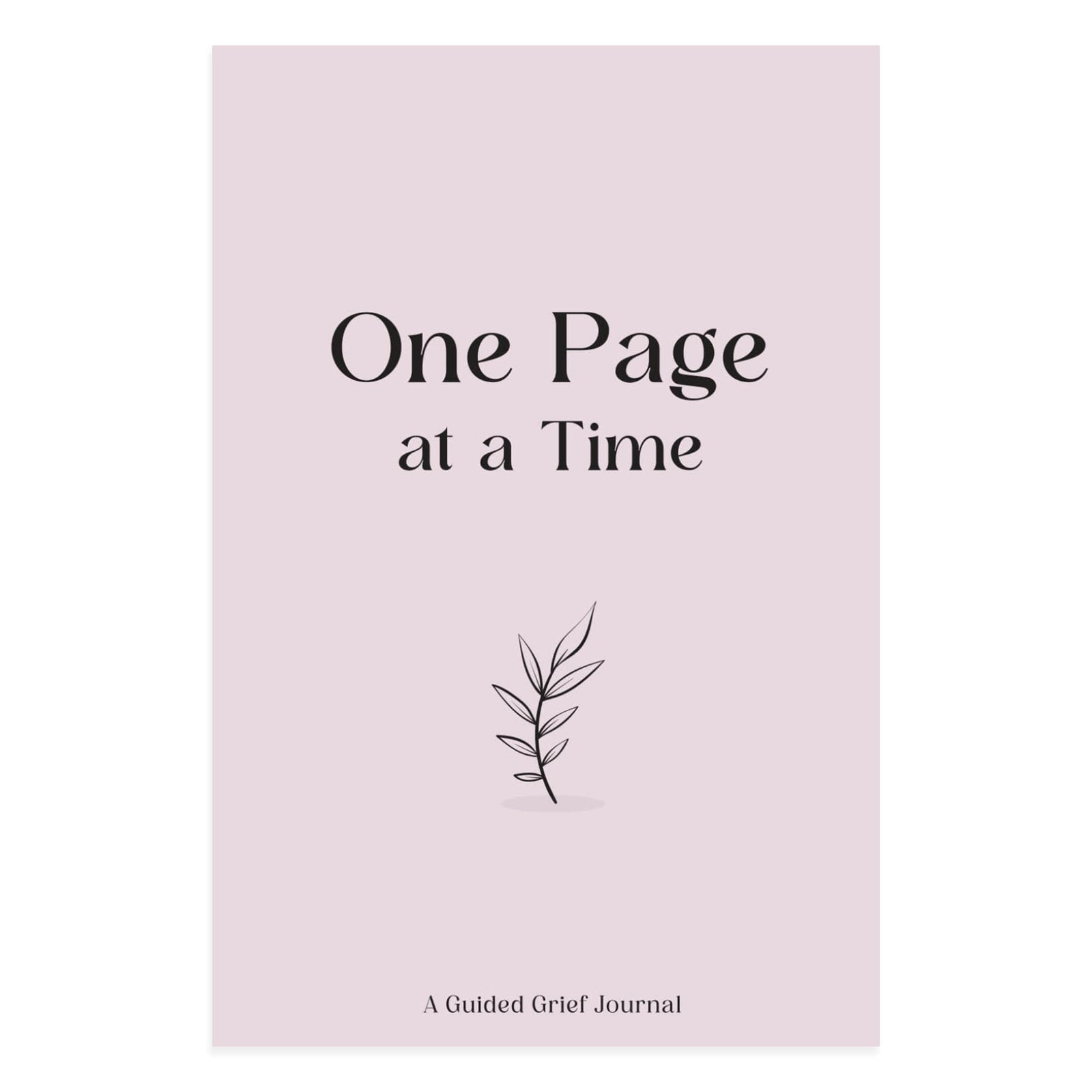 guided grief journal one page at a time with soft minimal design for healing and reflection